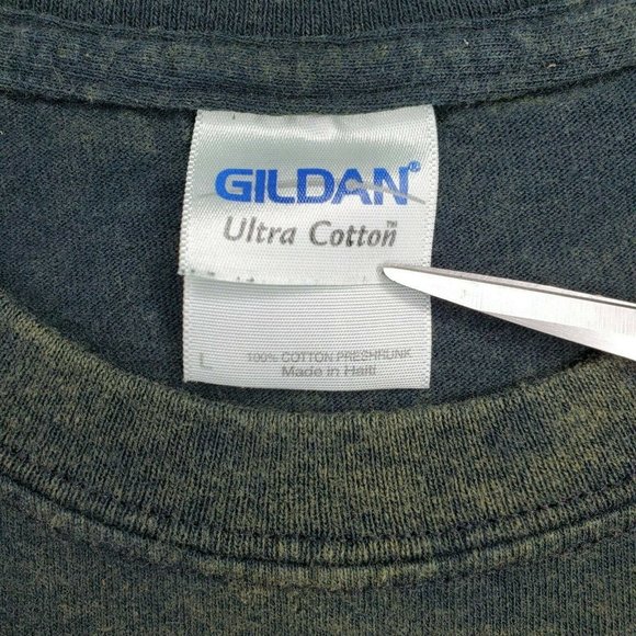 Gildan Ultra Cotton Large Cape Fear 1585 North Carolina Skull Graphics T Shirt - Picture 9 of 11